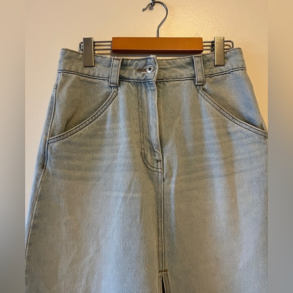 Les Coyotes De Paris Joy Denim Skirt Light Wash Size 38 - Picture 6 of 11